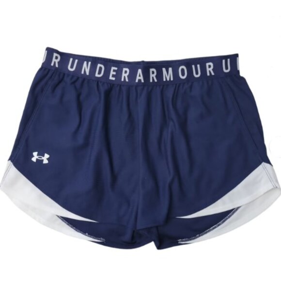 Brand New Ladies Under Armour Navy Play-Up 3.0 Athletic Shorts. - Picture 1 of 2